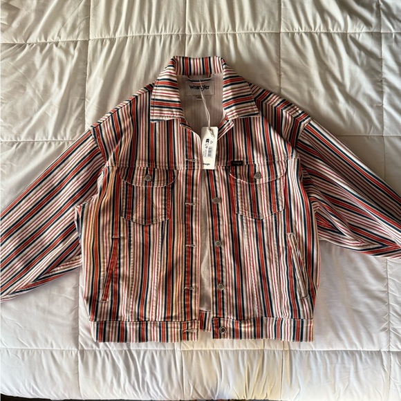 Striped denim jean jacket - Picture 2 of 4